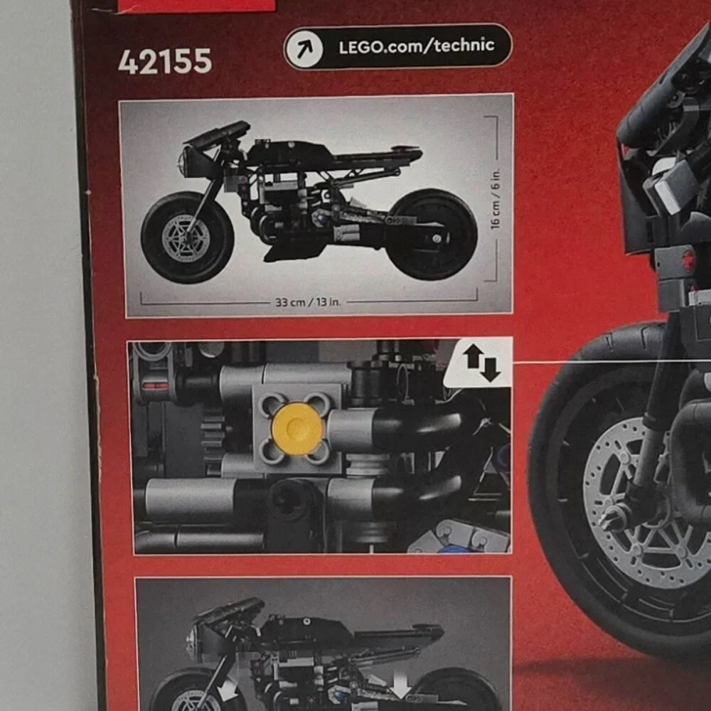 Lego Technic 42155 2022 Movie Batman Batcycle Motor Skills Building Set New